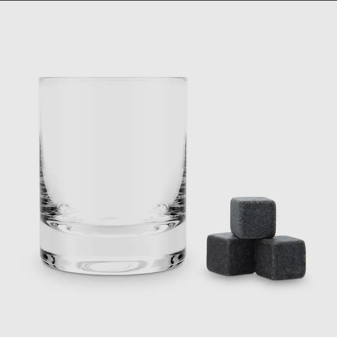 Whiskey glass & stones