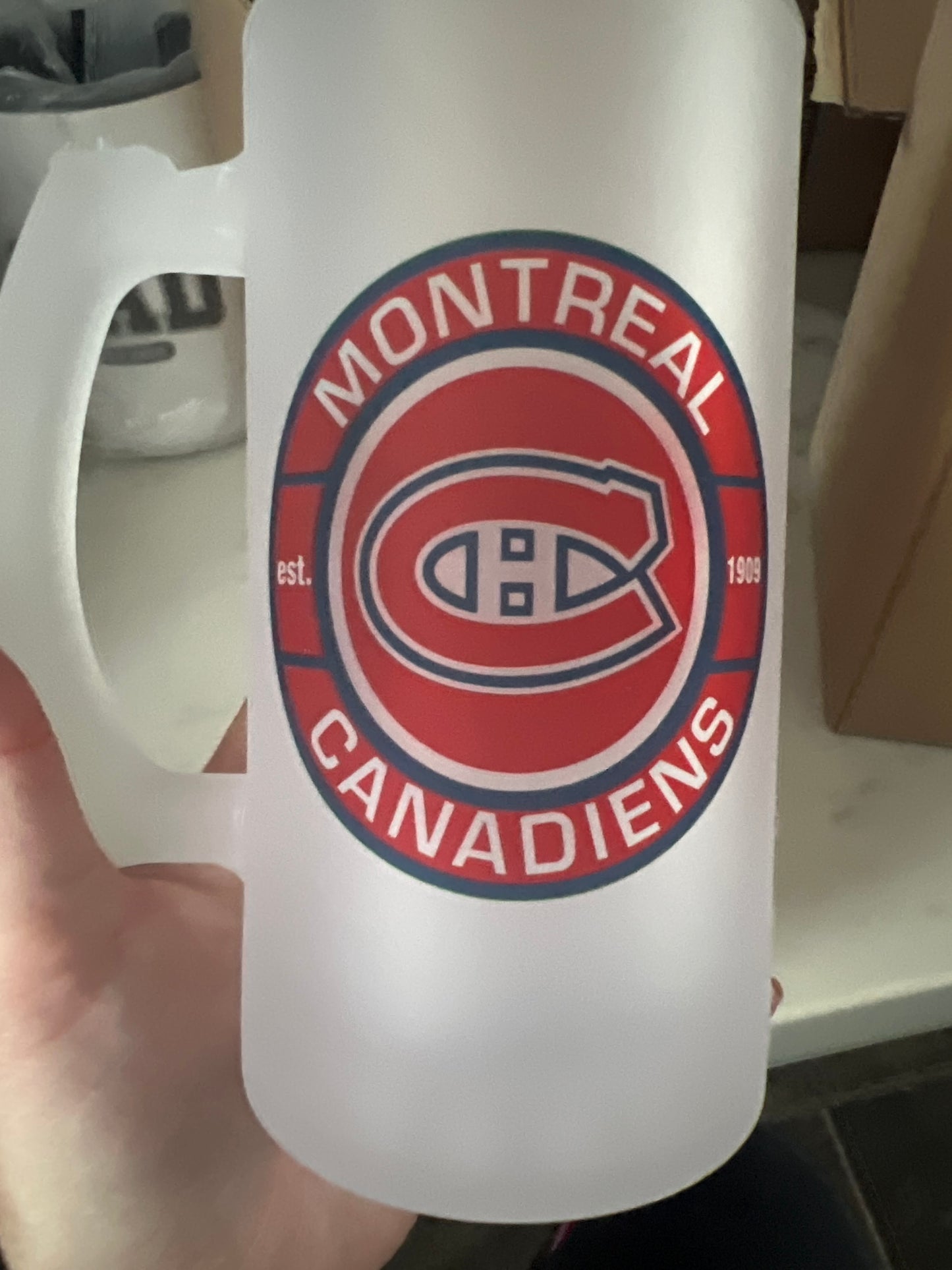 *Vendor001 frosted Beer mug