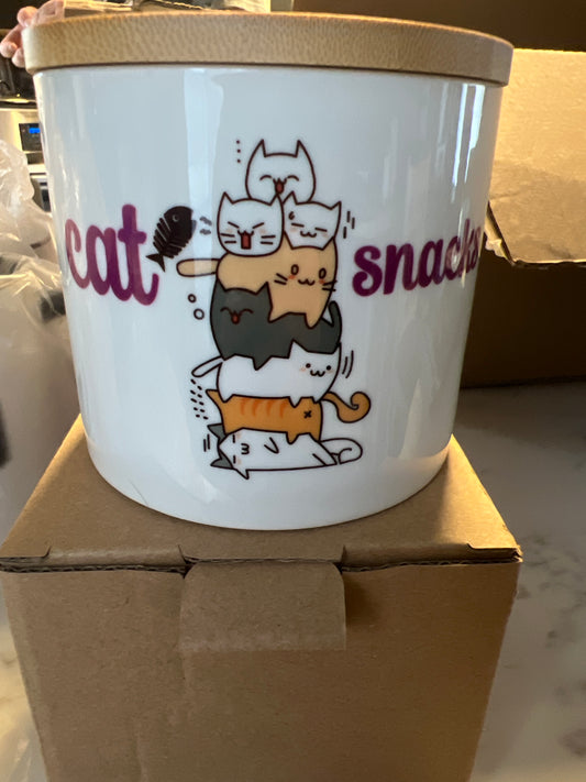 *Vendor001 cat snacks canister