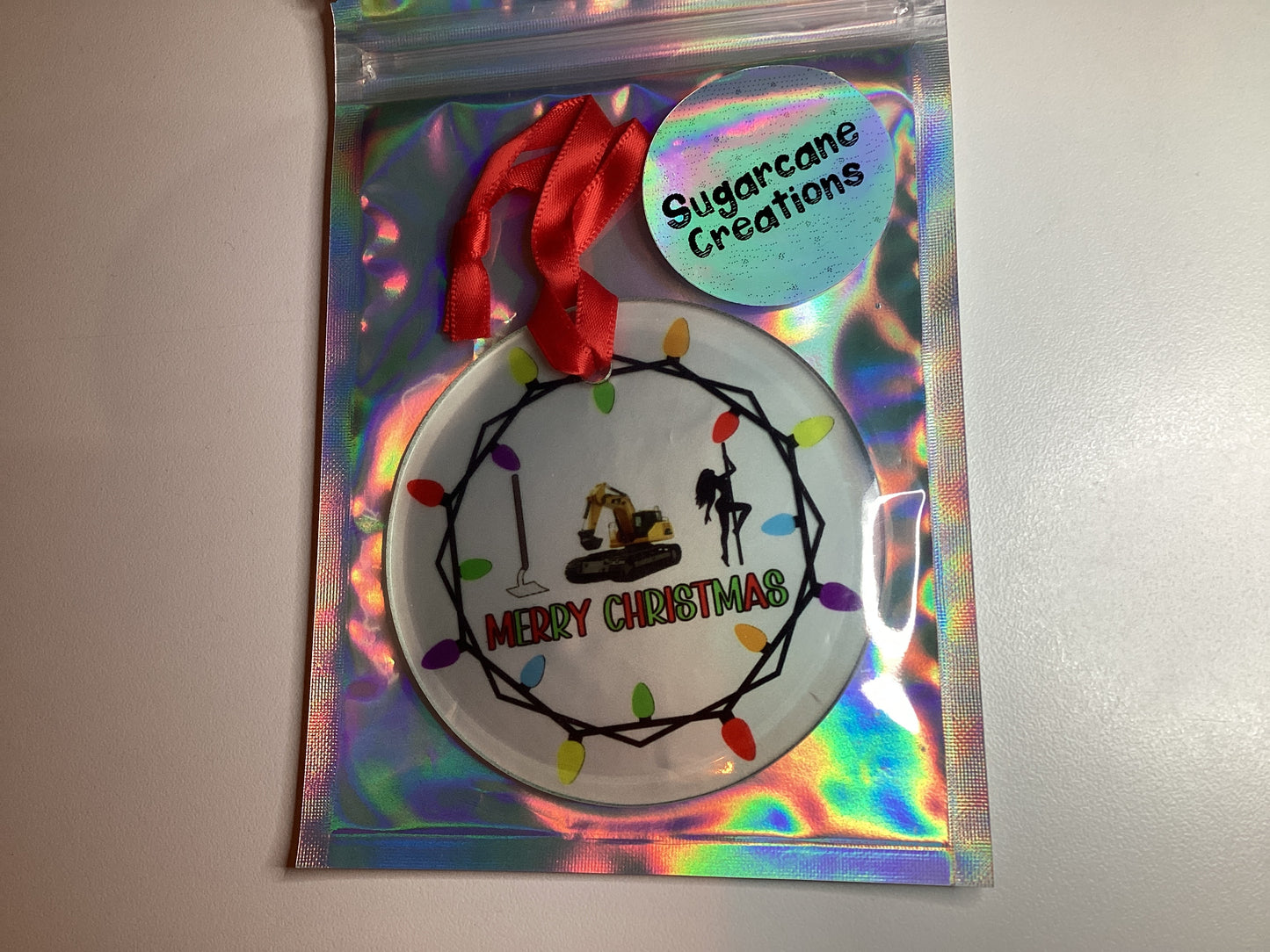 *vendor001 frosted glass ornament