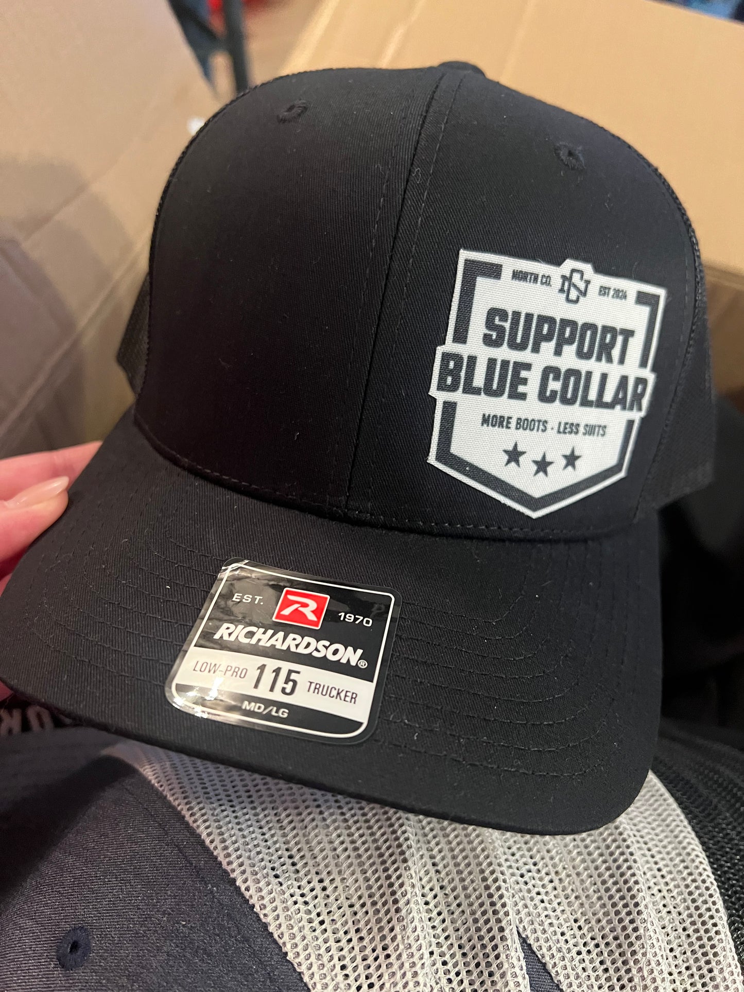 *Vendor013-Support Blue Collar hat